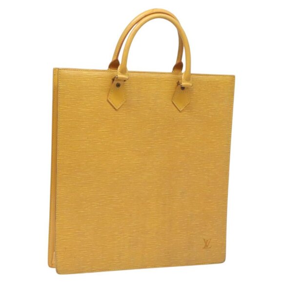 LOUIS VUITTON Epi Sac Plat Hand Bag Yellow M52079 LV Auth BD1385 - Picture 1 of 16